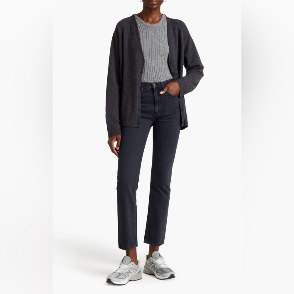 TOTEME High-Rise Straight-Leg Jeans – Vintage Black